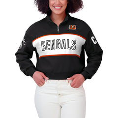 NFL Cincinnati Bengals WEAR by Erin Andrews Women's Quarter-Zip Jacket