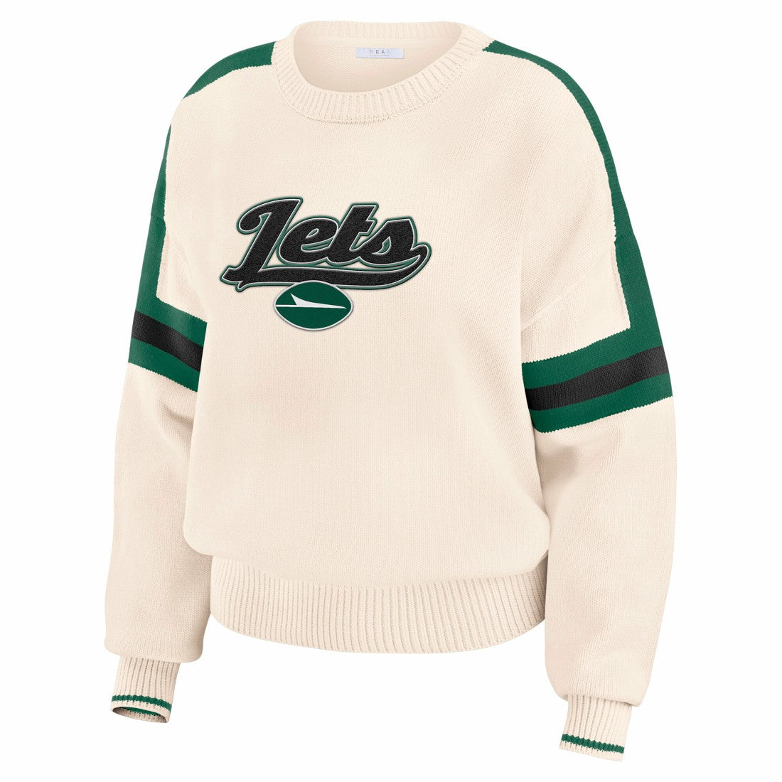 NFL New York Jets WEAR by Erin Andrews Women's Stripe Pullover Sweater