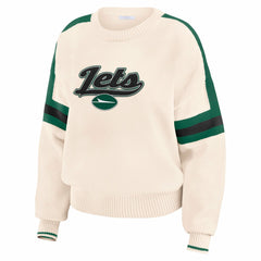 NFL New York Jets WEAR by Erin Andrews Women's Stripe Pullover Sweater