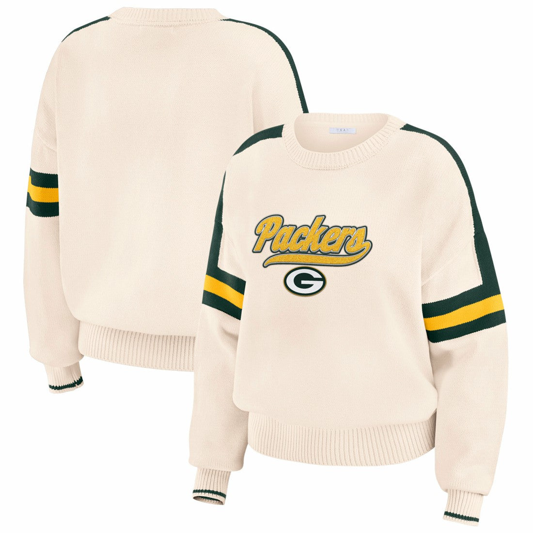 NFL Green Bay Packers WEAR by Erin Andrews Women's Stripe Pullover Sweater