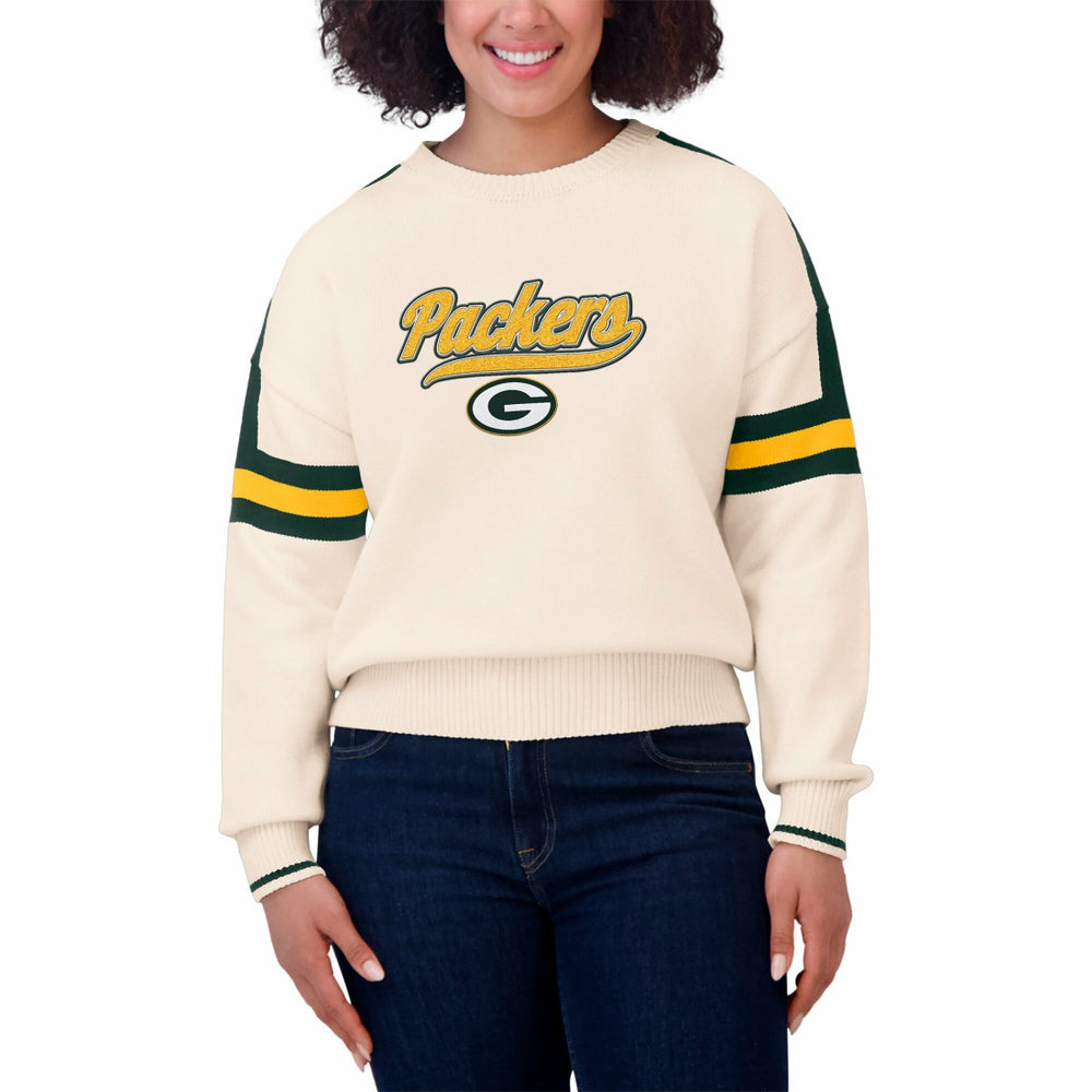 NFL Green Bay Packers WEAR by Erin Andrews Women's Stripe Pullover Sweater