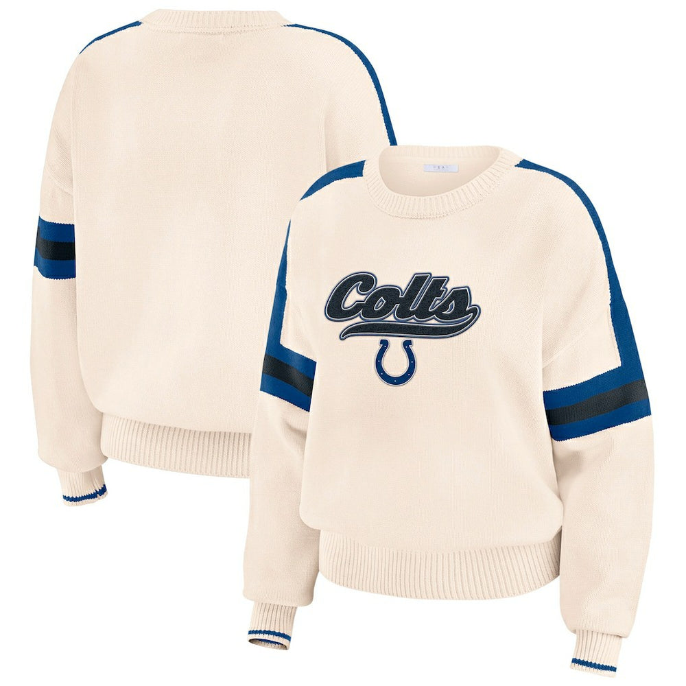 NFL Indianapolis Colts WEAR by Erin Andrews Women's Stripe Pullover Sweater