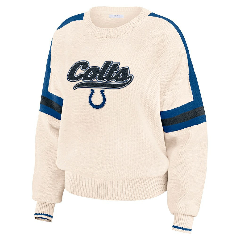 NFL Indianapolis Colts WEAR by Erin Andrews Women's Stripe Pullover Sweater