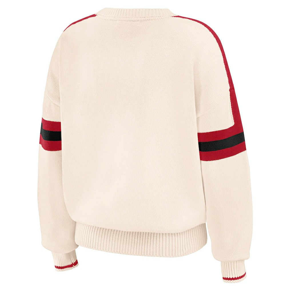 NFL San Francisco 49ers WEAR by Erin Andrews Women's Stripe Pullover Sweater