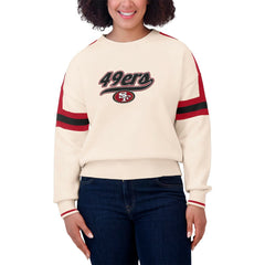 NFL San Francisco 49ers WEAR by Erin Andrews Women's Stripe Pullover Sweater