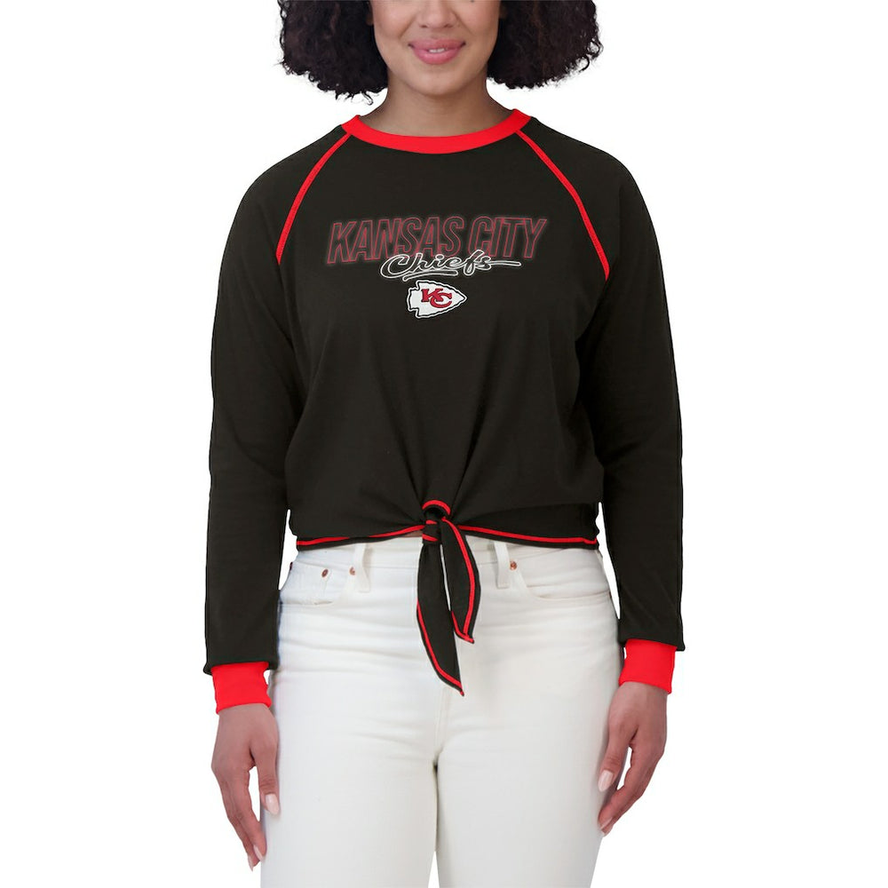 NFL Kansas City Chiefs WEAR by Erin Andrews Women's Tie-Front Long Sleeve T-Shirt