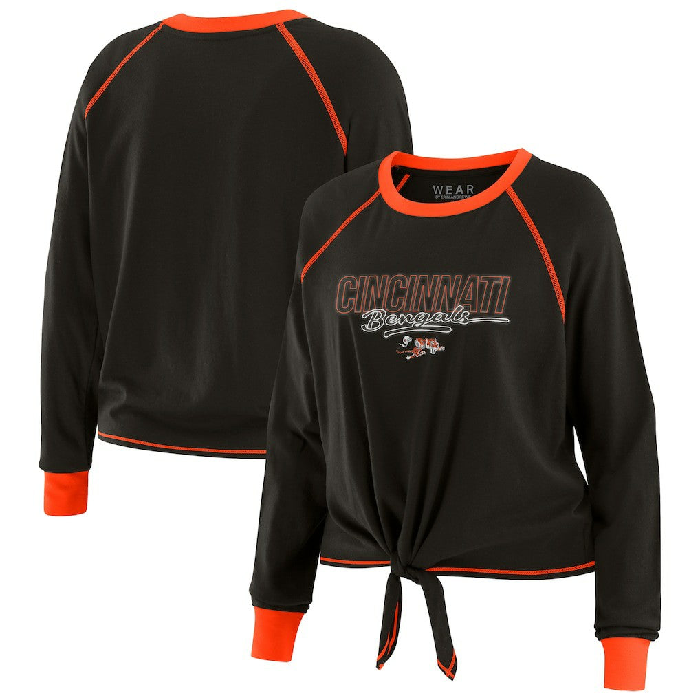 NFL Cincinnati Bengals WEAR by Erin Andrews Women's Tie-Front Long Sleeve T-Shirt