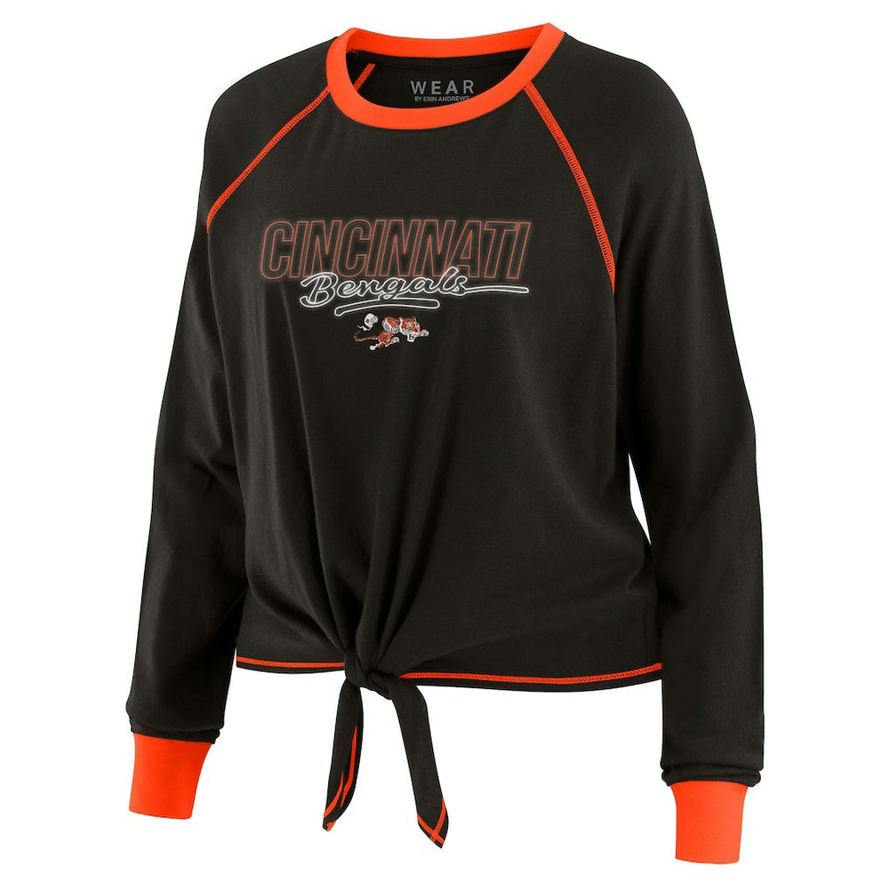 NFL Cincinnati Bengals WEAR by Erin Andrews Women's Tie-Front Long Sleeve T-Shirt