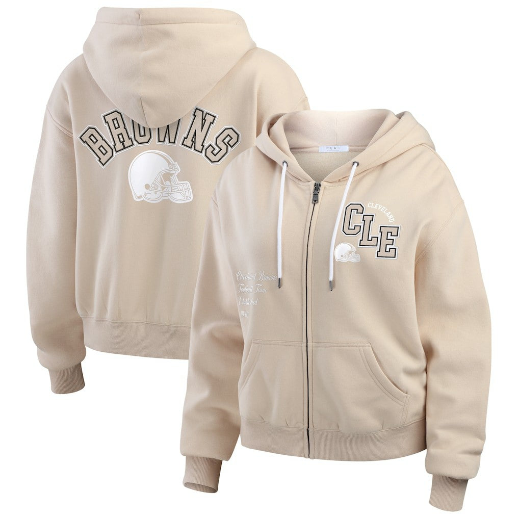 NFL Cleveland Browns WEAR by Erin Andrews Women's Tonal Full-Zip Hoodie