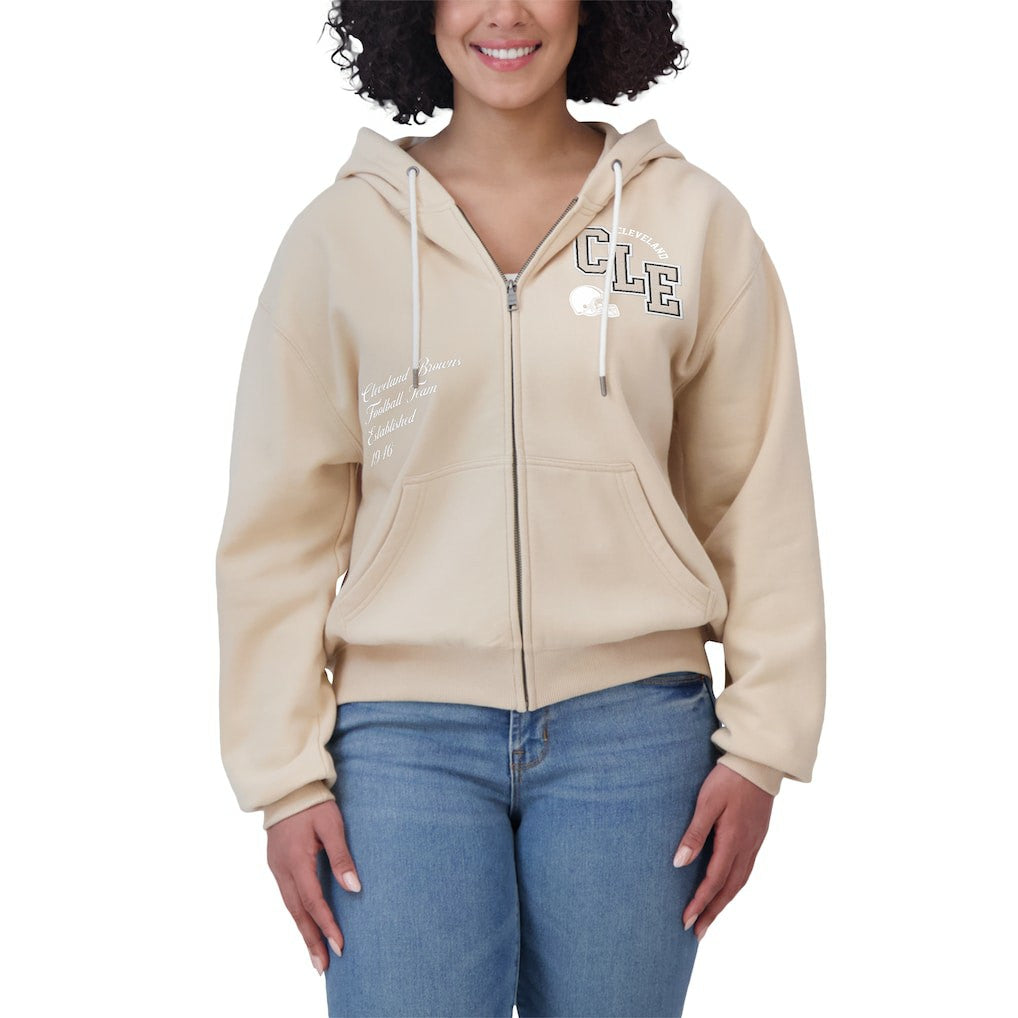 NFL Cleveland Browns WEAR by Erin Andrews Women's Tonal Full-Zip Hoodie