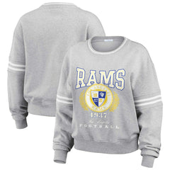 NFL Los Angeles Rams WEAR by Erin Andrews Women's Cropped Pullover Sweatshirt