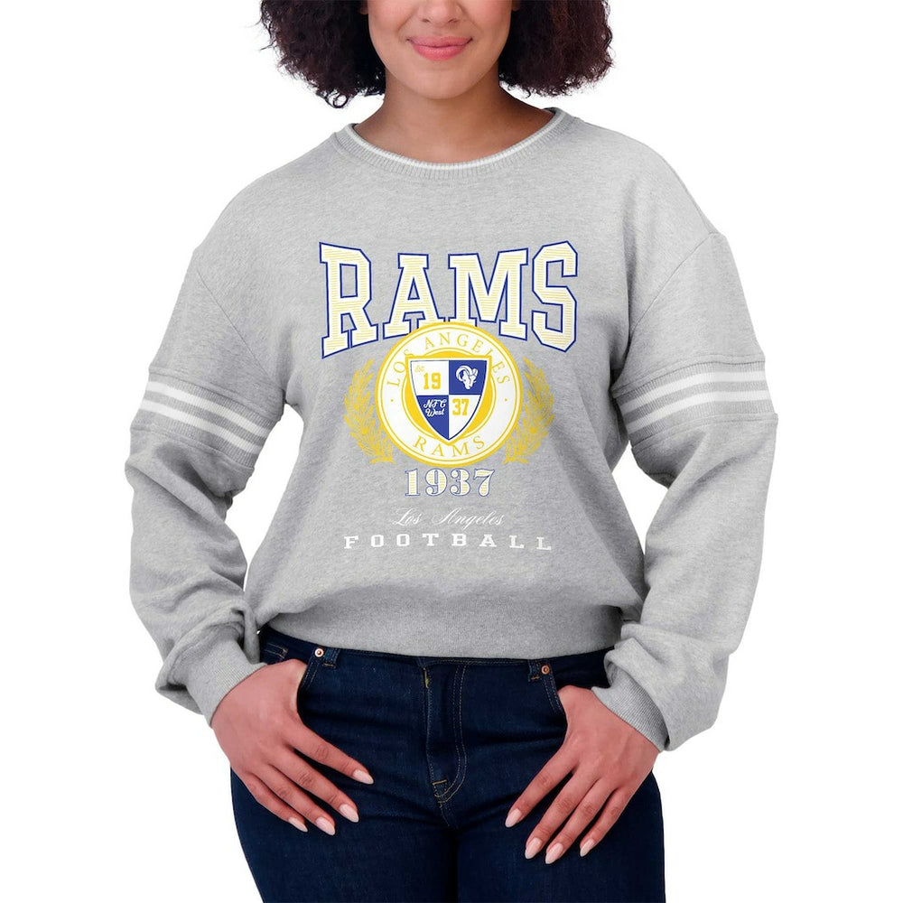 NFL Los Angeles Rams WEAR by Erin Andrews Women's Cropped Pullover Sweatshirt