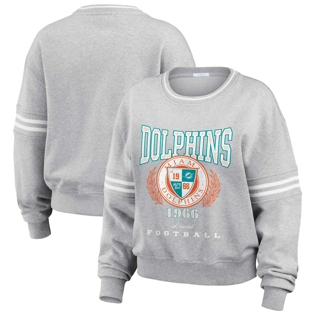 NFL Miami Dolphins WEAR by Erin Andrews Women's Cropped Pullover Sweatshirt