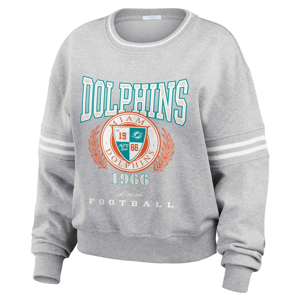 NFL Miami Dolphins WEAR by Erin Andrews Women's Cropped Pullover Sweatshirt