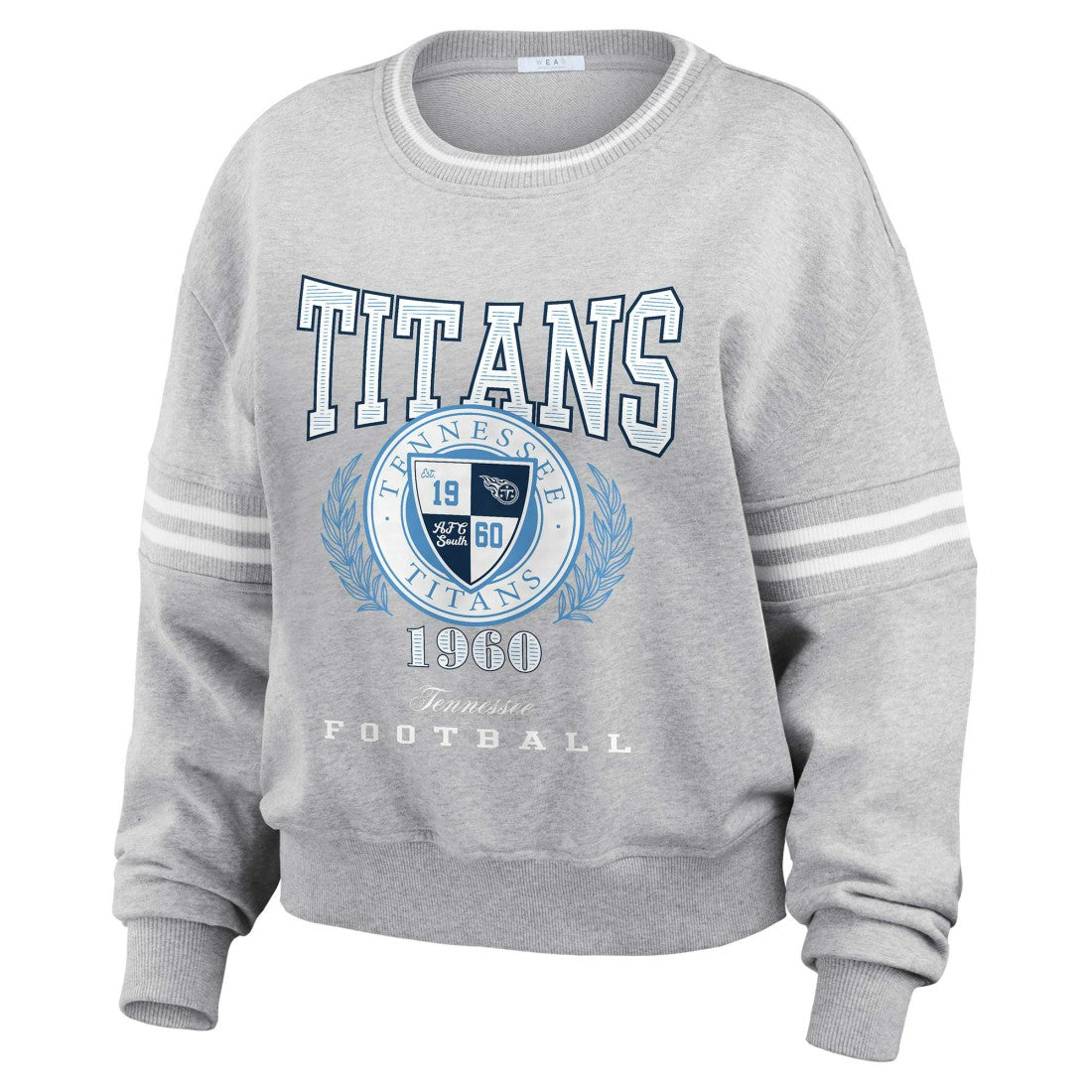 NFL Tennessee Titans WEAR by Erin Andrews Women's Cropped Pullover Sweatshirt
