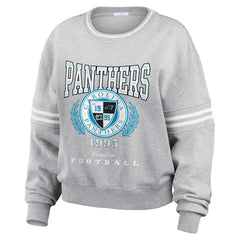 NFL Carolina Panthers WEAR by Erin Andrews Women's Cropped Pullover Sweatshirt