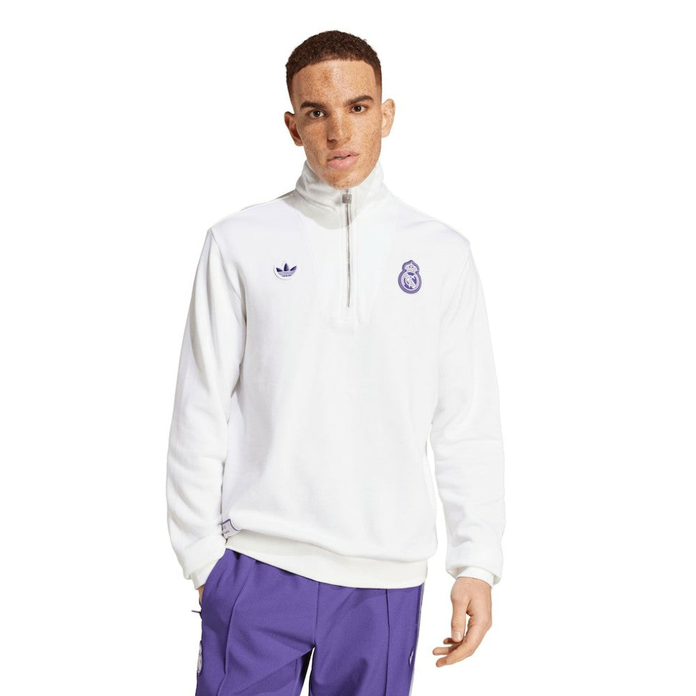 Real Madrid Originals Terrace Icons Collection Half-Zip Top / Soccer Hot sale