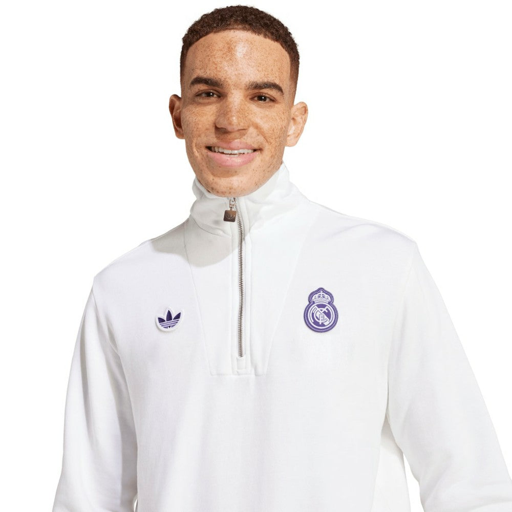 Real Madrid Originals Terrace Icons Collection Half-Zip Top / Soccer Hot sale