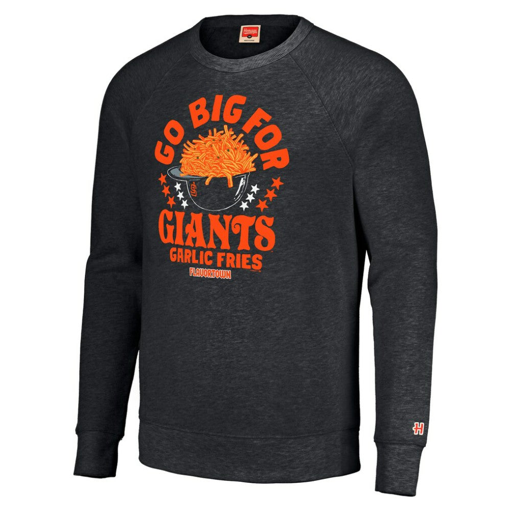 San Francisco Giants MLB x Guy Fieri’s Flavortown Unisex Tri-Blend Pullover Sweatshirt - Charcoal