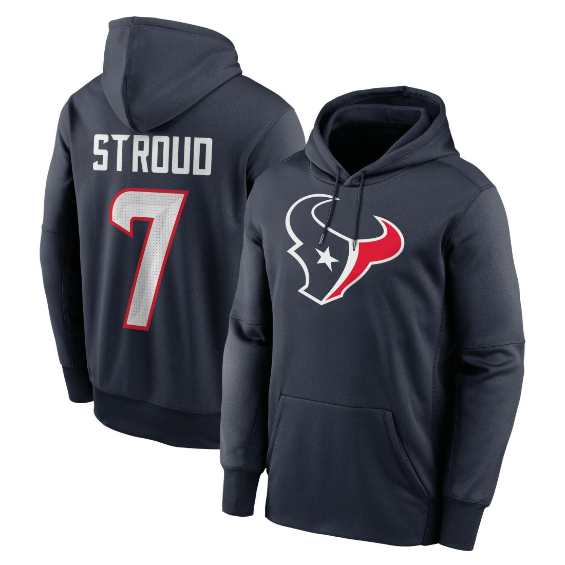 NFL Houston Texans C.J. Stroud  Player Name & Number Therma Hoodie