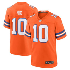 NFL Denver Broncos Bo Nix  Mile High Collection 1977 Throwback Player Game Jersey