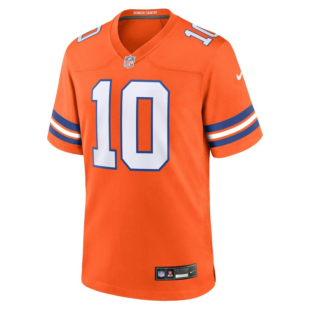 NFL Denver Broncos Bo Nix  Mile High Collection 1977 Throwback Player Game Jersey