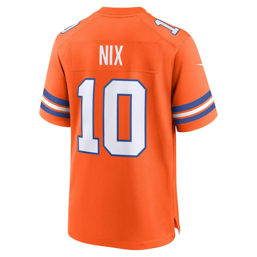 NFL Denver Broncos Bo Nix  Mile High Collection 1977 Throwback Player Game Jersey