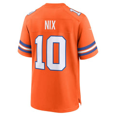 NFL Denver Broncos Bo Nix  Mile High Collection 1977 Throwback Player Game Jersey