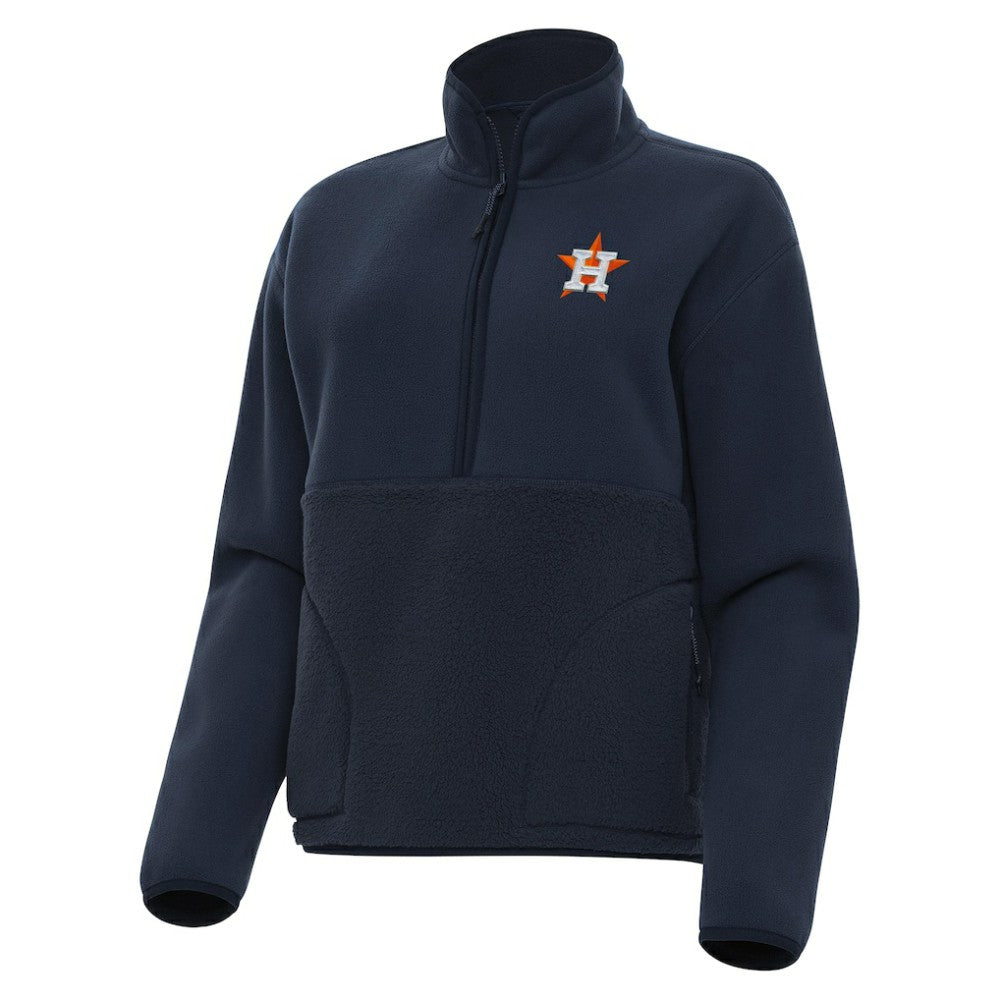Houston Astros Antigua Women's Figure Half-Zip Sweatshirt - Navy