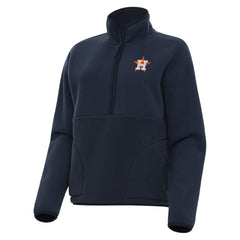 Houston Astros Antigua Women's Figure Half-Zip Sweatshirt - Navy