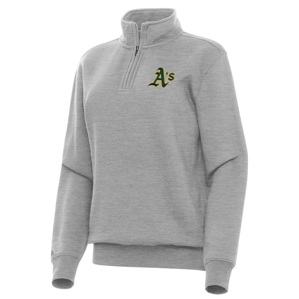Athletics Antigua Women's Victory Quarter-Zip Sweatshirt - Heather Gray