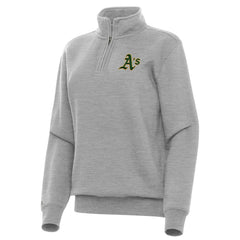 Athletics Antigua Women's Victory Quarter-Zip Sweatshirt - Heather Gray