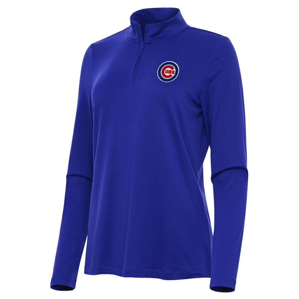 Chicago Cubs Antigua Women's Reprocess Quarter-Zip Top - Royal