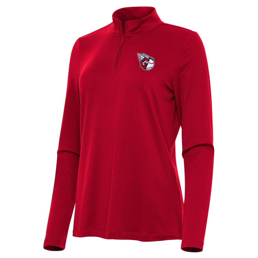 Cleveland Guardians Antigua Women's Reprocess Quarter-Zip Top - Red