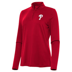 Philadelphia Phillies Antigua Women's Reprocess Quarter-Zip Top - Red