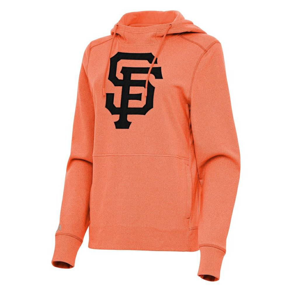 San Francisco Giants Antigua Women's Justice Pullover Hoodie - Heather Orange