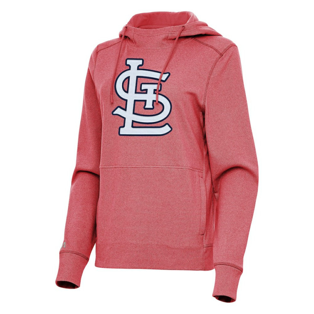 St. Louis Cardinals Antigua Women's Justice Pullover Hoodie - Heather Red