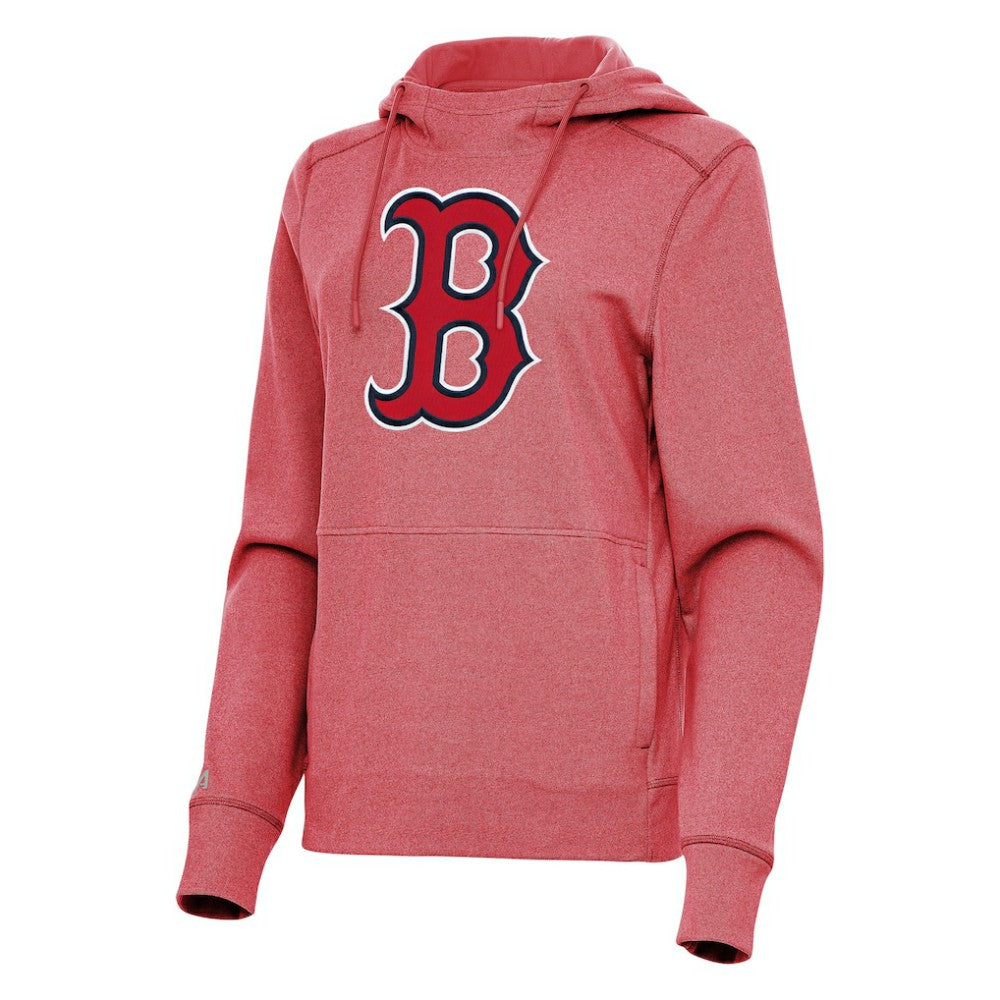 Boston Red Sox Antigua Women's Justice Pullover Hoodie - Heather Red