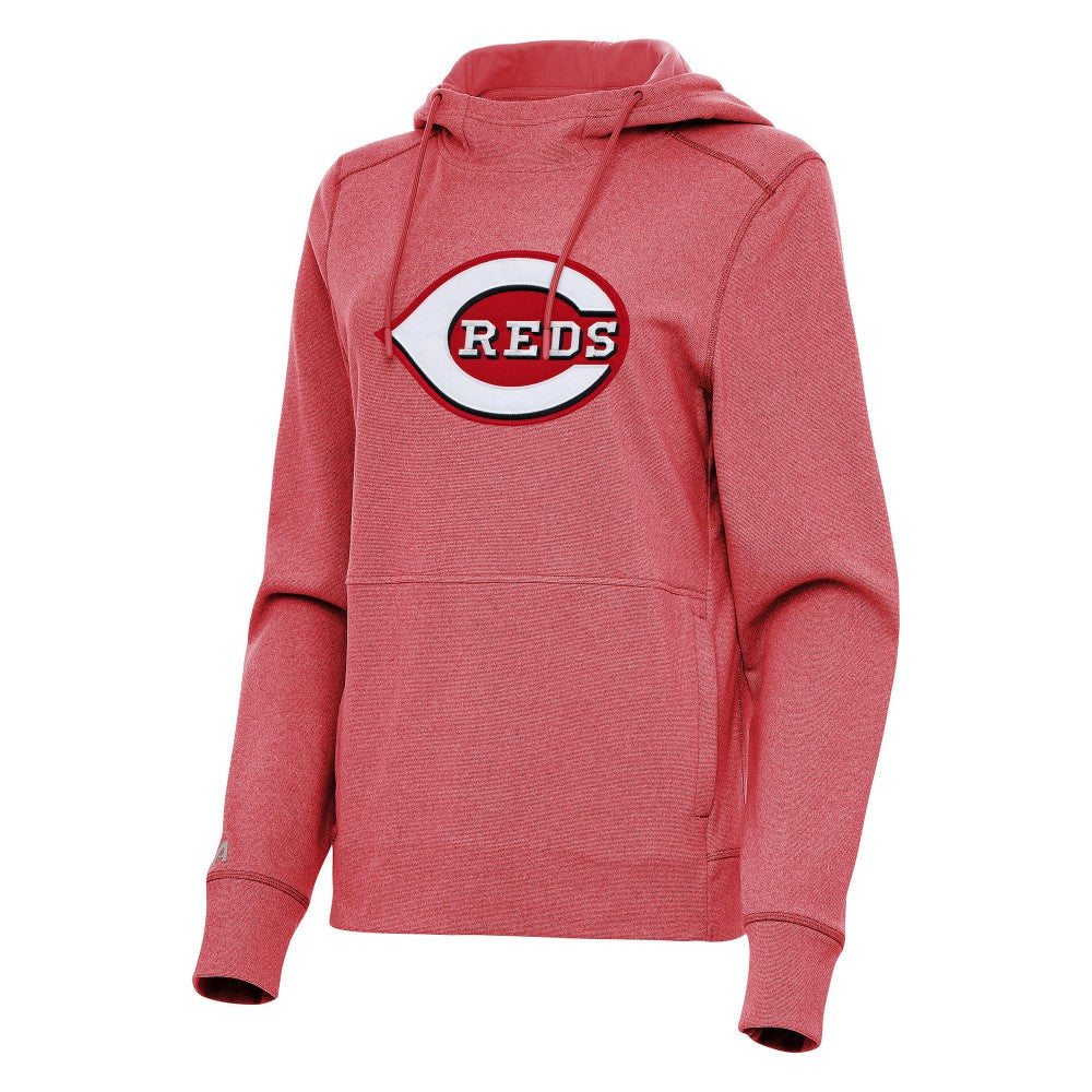 Cincinnati Reds Antigua Women's Justice Pullover Hoodie - Heather Red
