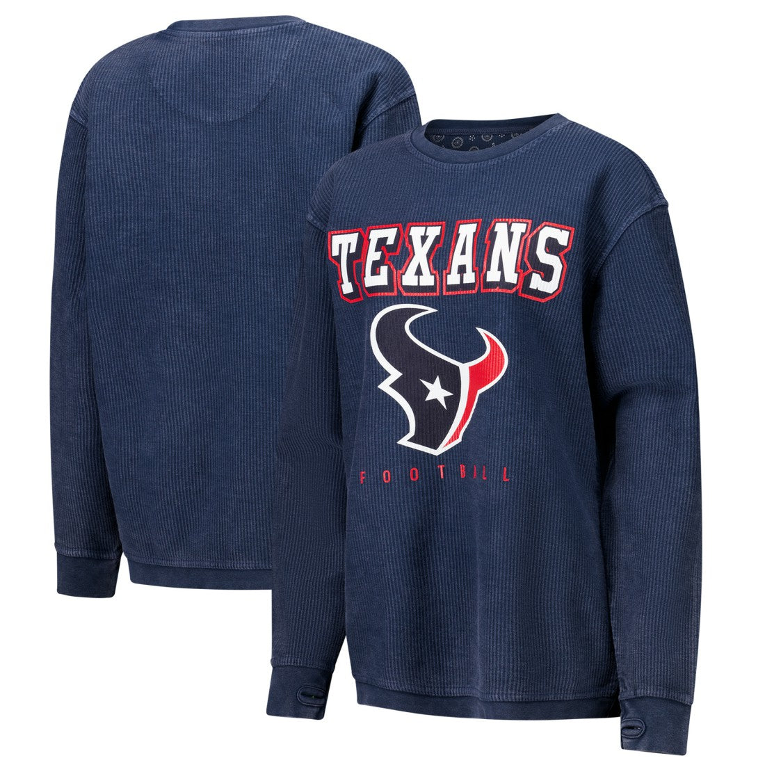 NFL Houston Texans G-III 4Her by Carl Banks Women's Comfy Cord Pullover Sweatshirt