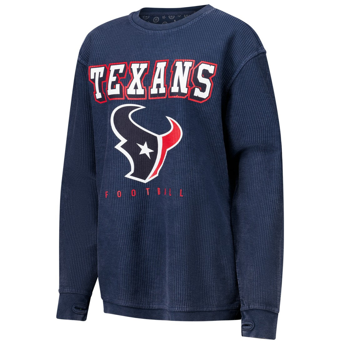 NFL Houston Texans G-III 4Her by Carl Banks Women's Comfy Cord Pullover Sweatshirt