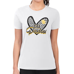 San Diego Padres G-III 4Her by Carl Banks Women's Super-Slim Fit Lightweight Leopard Heart T-Shirt - White