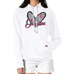 Cleveland Guardians G-III 4Her by Carl Banks Women's Leopard Heart Pullover Hoodie - White