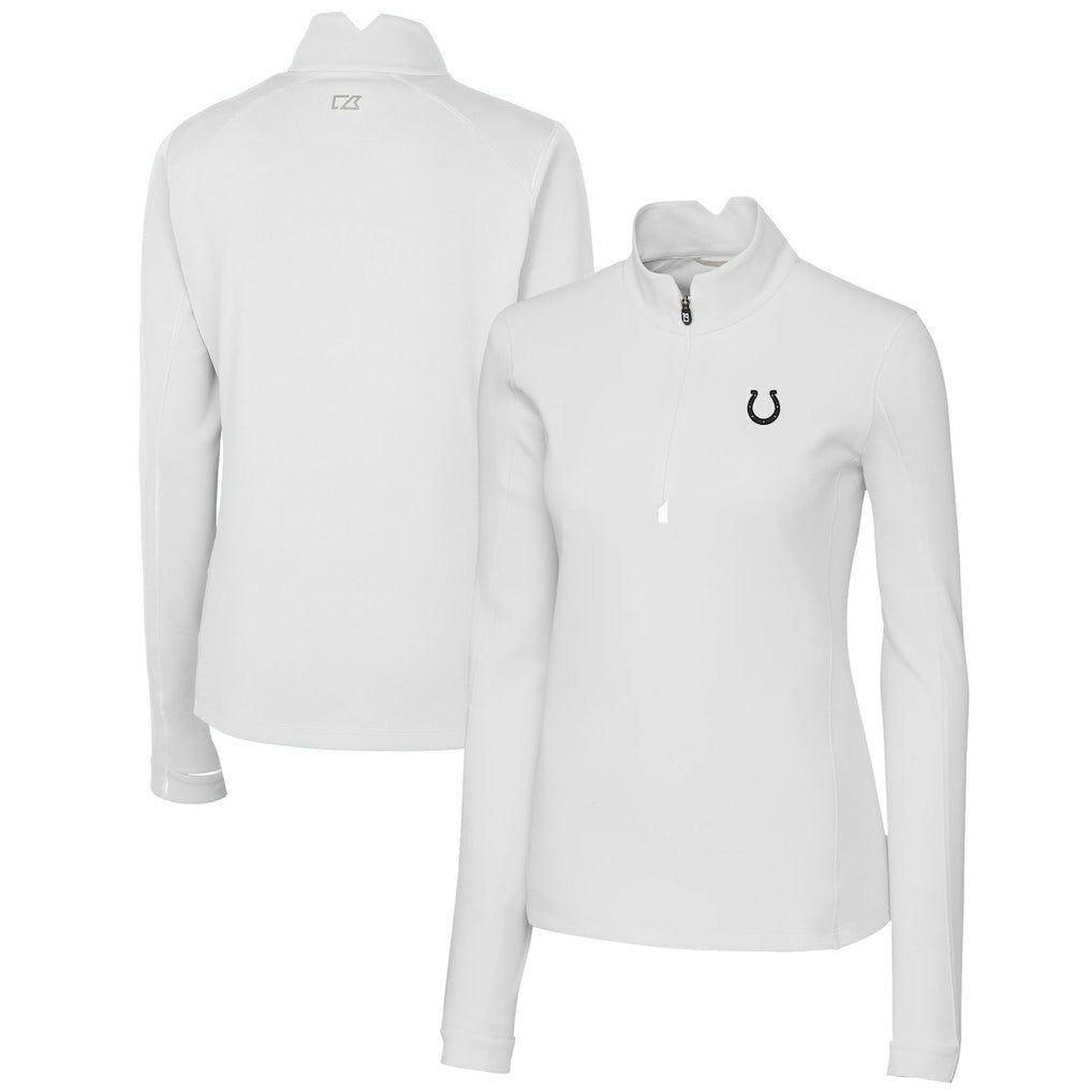 NFL Indianapolis Colts Cutter & Buck Women's Traverse Stretch DryTec Quarter-Zip Top