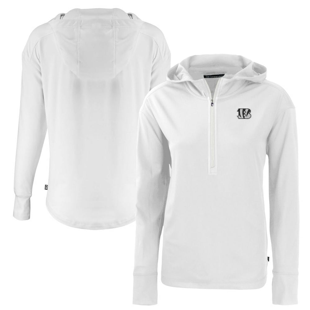 NFL Cincinnati Bengals Cutter & Buck Women's Daybreak Eco Recycled Half-Zip Hoodie