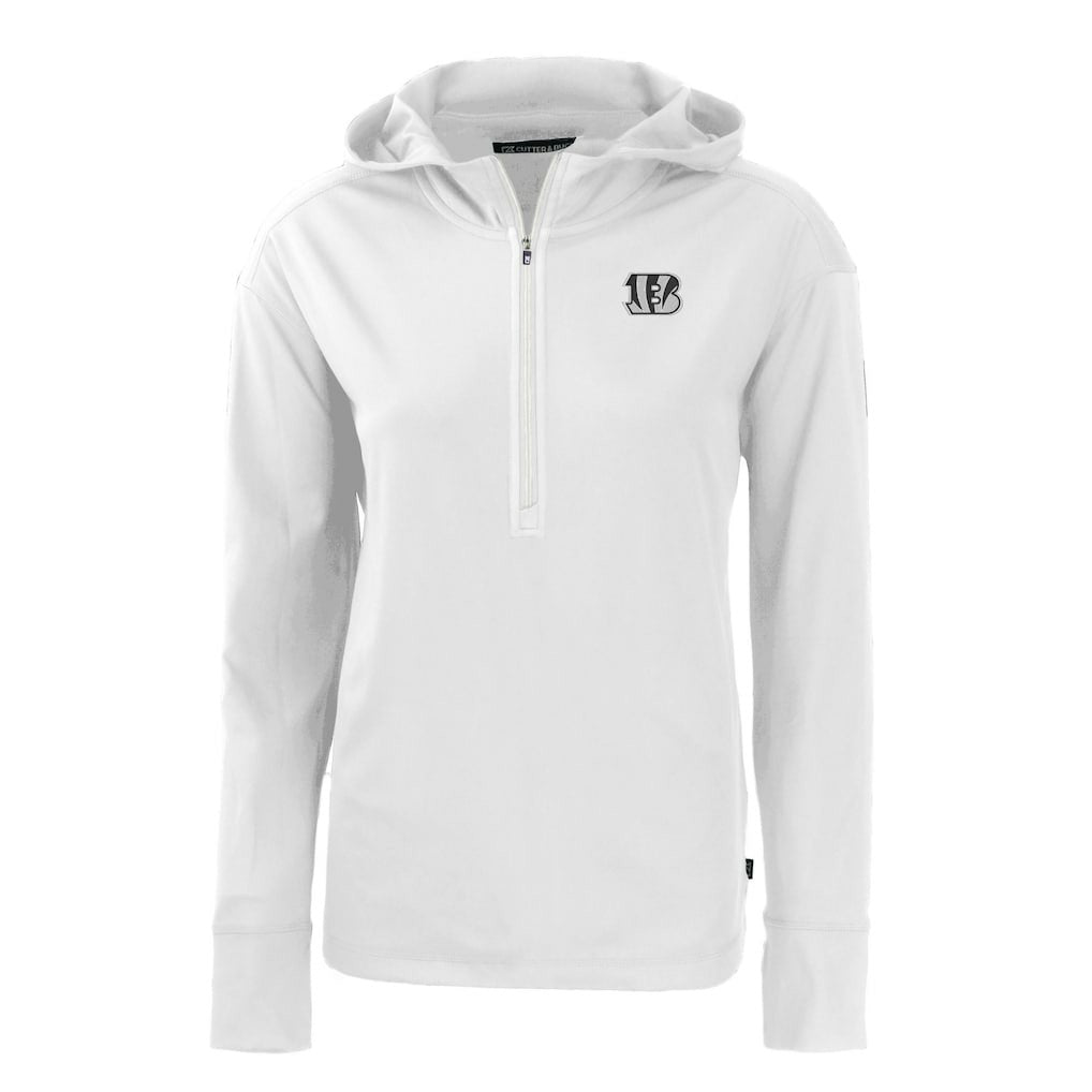 NFL Cincinnati Bengals Cutter & Buck Women's Daybreak Eco Recycled Half-Zip Hoodie