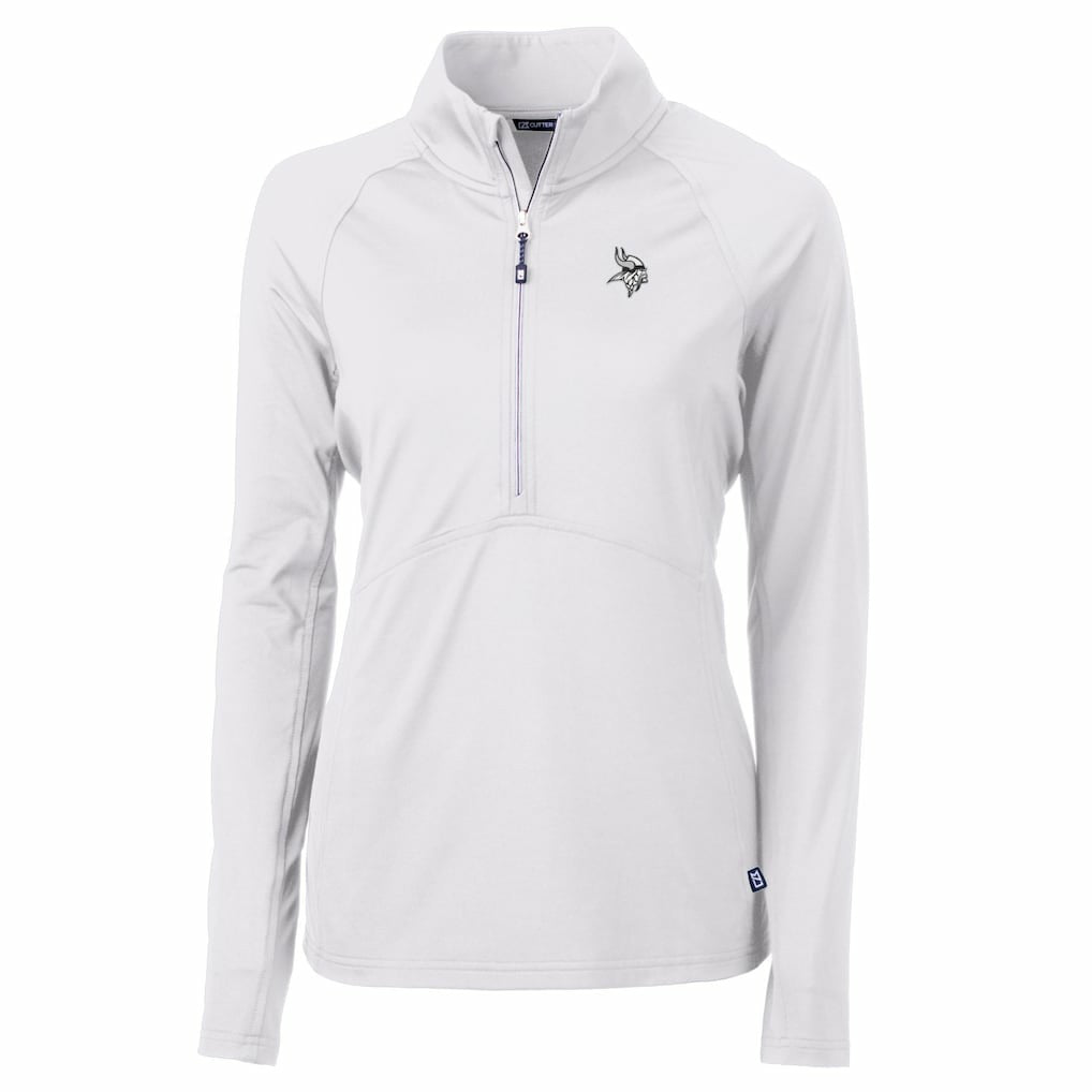 NFL Minnesota Vikings Cutter & Buck Women's Adapt Eco Knit Stretch Recycled Half-Zip Pullover Top