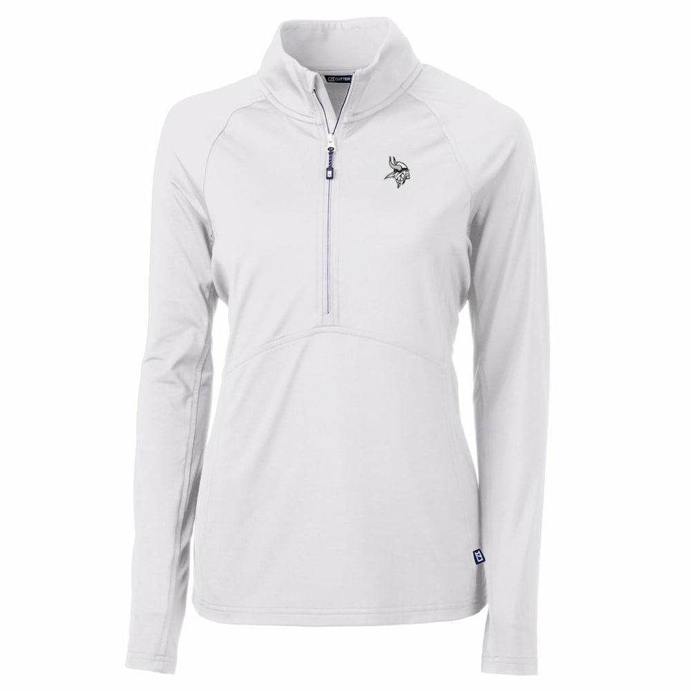 NFL Minnesota Vikings Cutter & Buck Women's Adapt Eco Knit Stretch Recycled Half-Zip Pullover Top