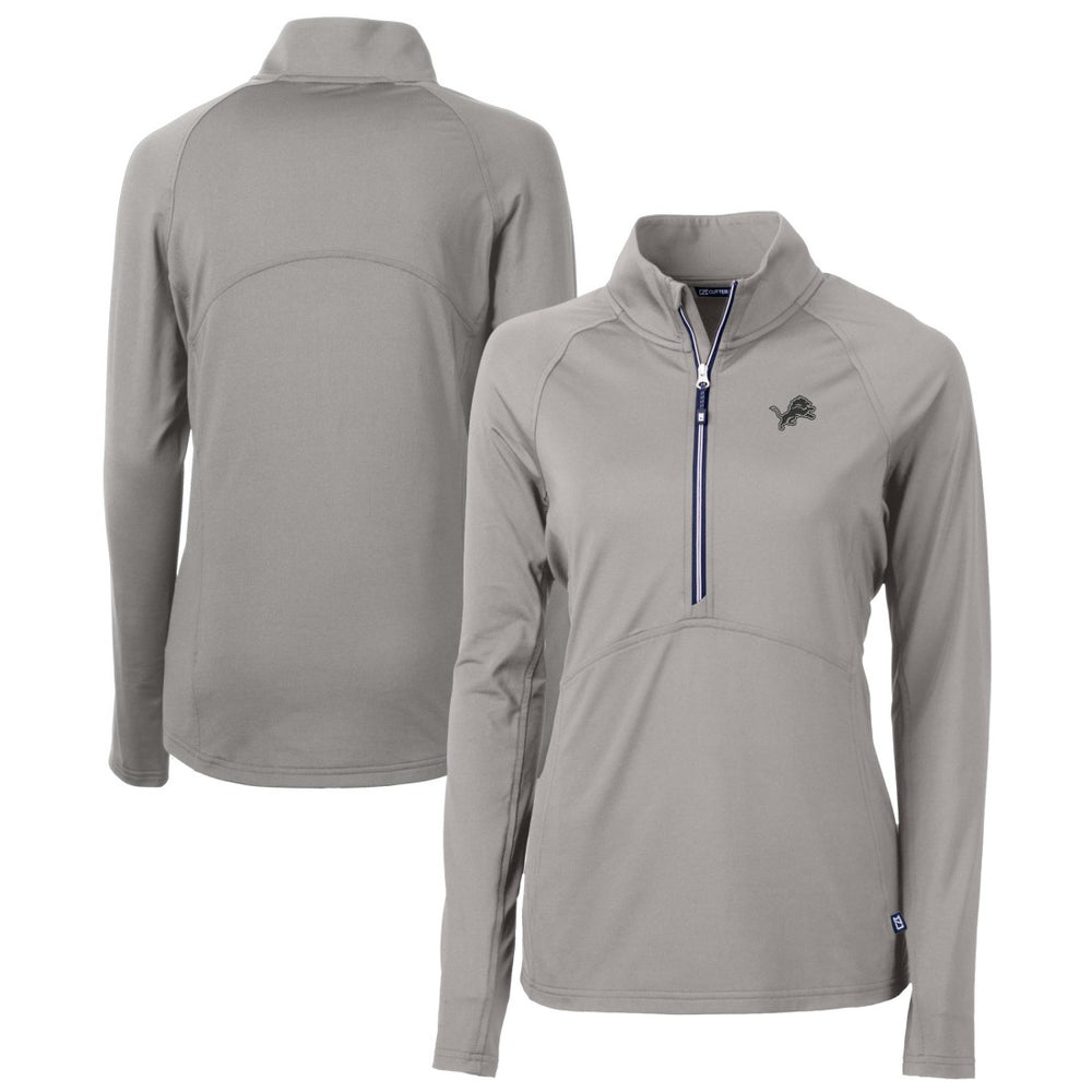 NFL Detroit Lions Cutter & Buck Women's Adapt Eco Knit Stretch Recycled Half-Zip Pullover Top