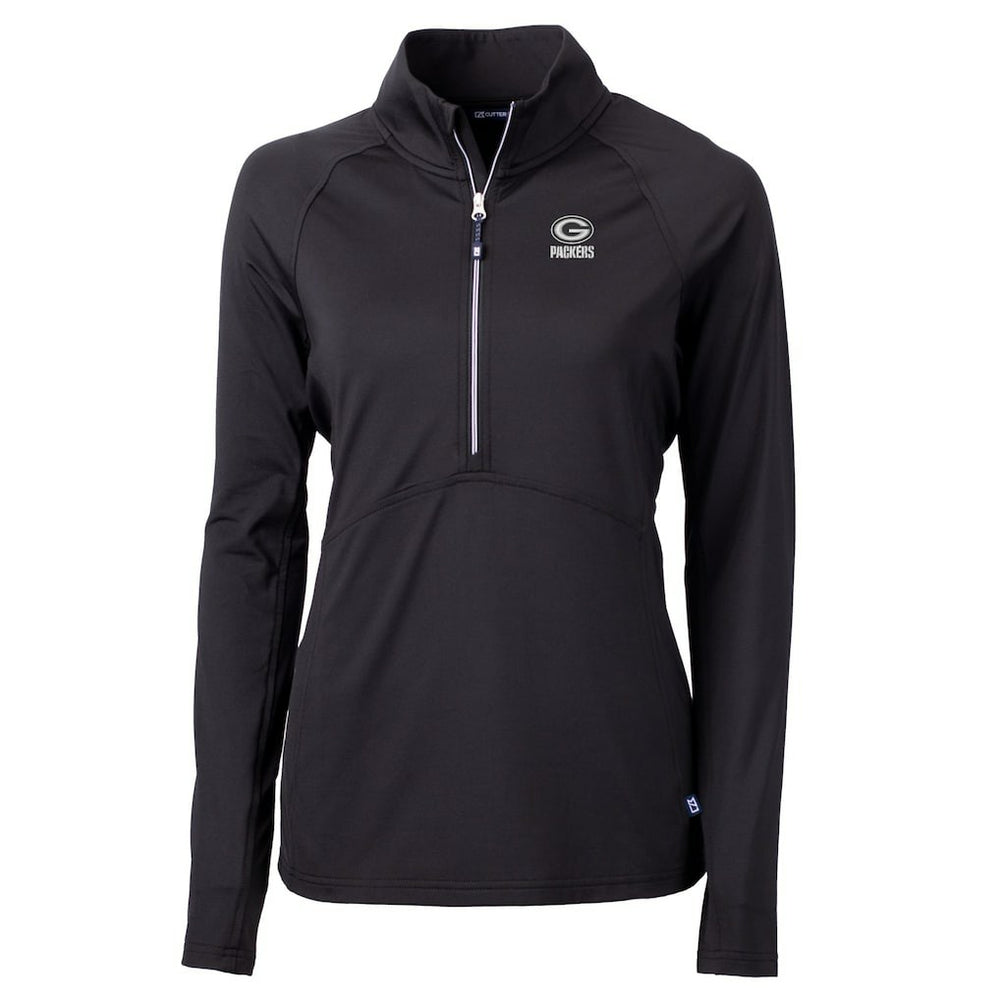 NFL Green Bay Packers Cutter & Buck Women's Adapt Eco Knit Stretch Recycled Raglan Half-Zip Top